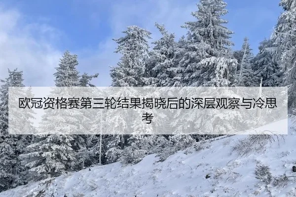 欧冠资格赛第三轮结果揭晓后的深层观察与冷思考